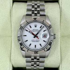 2014 Rolex Datejust Turn-O-Graph 36mm 116264 Jubilee White Dial