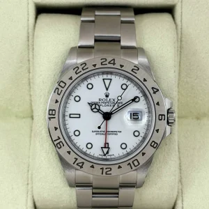 2008 Rolex Explorer II 40mm 16570 Stainless Steel Polar White Dial