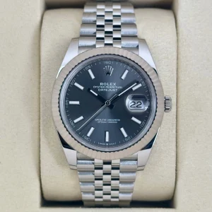 2025 Rolex Datejust 41mm 126334 Stainless Steel Jubilee Rhodium Dial