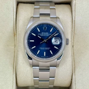 2020 Rolex Datejust 36mm 126200 Stainless Steel Oyster Blue Dial