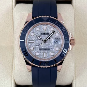 2023 Rolex Yacht-Master 40mm 126655 Rose Gold Diamond Paved Dial