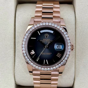 NEW 2025 Rolex Day-Date 40mm 228345RBR Rose Gold Slate Ombre Dial