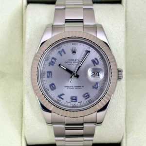2017 Rolex Datejust II 41mm 116334 Stainless Steel Oyster Silver Numerical Dial