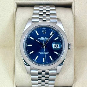 2023 Rolex Datejust 41mm 126300 Stainless Steel Jubilee Blue Dial