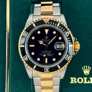 1984 Rolex Submariner 40mm 16803 Two-Tone Black Dial