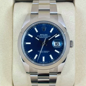 NEW 2025 Rolex Datejust 41mm 126300 Stainless Steel Oyster Blue Dial