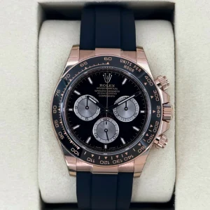 NEW 2025 Rolex Daytona 40mm 126515LN Rose Gold Oysterflex Black Dial (STICKERED)