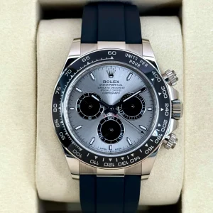 NEW 2025 Rolex Daytona 40mm 126519LN White Gold Oysterflex Silver Ghost Dial