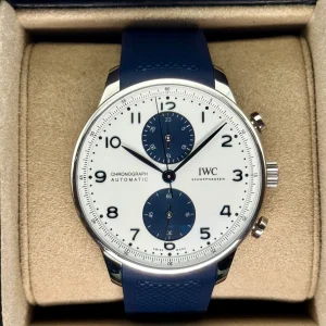 2023 IWC Portuguese Chronograph 41mm IW371620 Stainless Steel White Dial