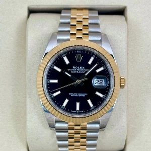 NEW 2025 Rolex Datejust 41mm 126333 Two-Tone Jubilee Black Dial (STICKERED)