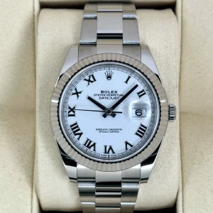 2019 Rolex Datejust 41mm 126334 Stainless Steel Oyster White Dial