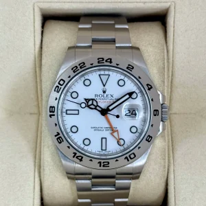 2016 Rolex Explorer II 42mm 216570 Polar White Dial