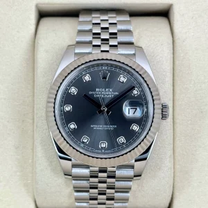 NEW 2025 Rolex Datejust 41mm 126334 Stainless Steel Jubilee Rhodium Diamond Dial
