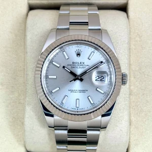 2025 Rolex Datejust 41mm 126334 Stainless Steel Oyster Silver Dial