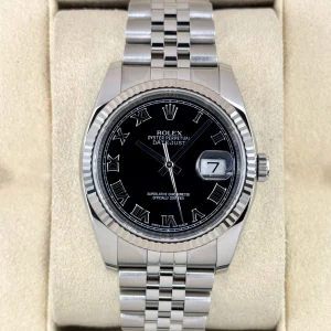 2016 Rolex Datejust 36mm 116234 Stainless Steel Jubilee Black Dial