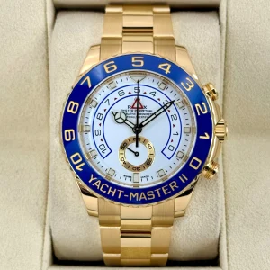 2022 Rolex Yacht-Master II 44mm 116688 18K Yellow Gold White Dial