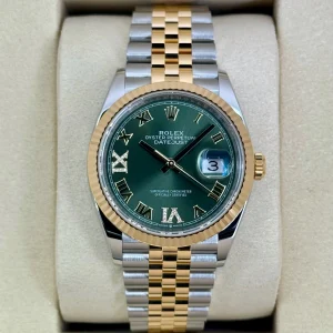 NEW 2025 Rolex Datejust 36mm 126233 Two-Tone Jubilee Green Diamond Dial