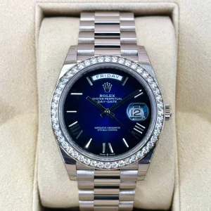 NEW 2025 Rolex Day-Date 40mm 228349RBR Presidential Blue Ombre Dial