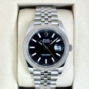 NEW 2025 Rolex Datejust 41mm 126300 Stainless Steel Jubilee Black Dial