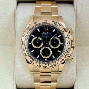 2025 Rolex Daytona 40mm 126508 18kt Yellow Gold Black Dial