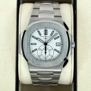 2014 Patek Philippe Nautilus Chrono 40.5mm 5980/1A Stainless Steel White Dial