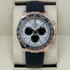 2022 Rolex Daytona 40mm 116515LN Rose Gold Oysterflex Meteorite Dial
