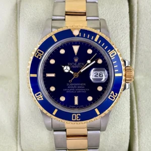 1987 Rolex Submariner 40mm 16803 Two-Tone Blue/Purple Dial