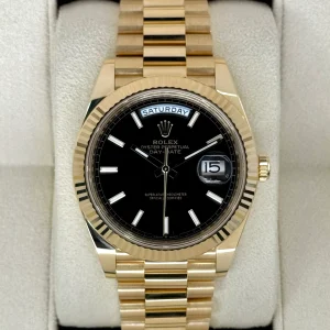 2024 Rolex Day-Date 40mm 228238 Yellow Gold Black Dial