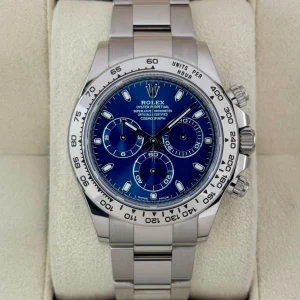 2022 Rolex Daytona 40mm 116509 White Gold Blue Dial