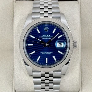 2022 Rolex Datejust 41mm 126334 Stainless Steel Jubilee Blue Motif Dial