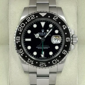 2014 Rolex GMT-Master II 40mm 116710LN Stainless Steel Black Dial