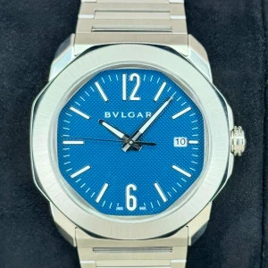 2025 Bvlgari Octo Roma 41mm 103739 Stainless Steel Blue Dial