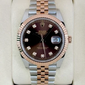 NEW 2025 Rolex Datejust 41mm 126331 Two-Tone Chocolate Diamond Dial