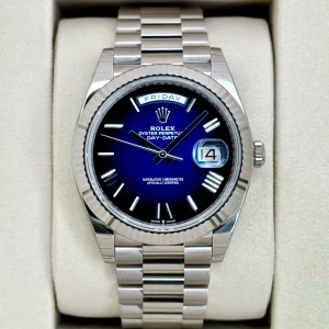NEW 2025 Rolex Day-Date 40mm 228239 Presidential Blue Ombre Dial