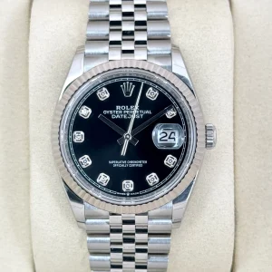 NEW 2025 Rolex Datejust 36mm 126234 Jubilee Black Diamond Dial