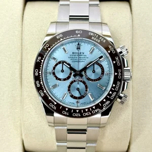 NEW 2025 Rolex Daytona 40mm 126506 Platinum Ice Blue Diamond Baguette Dial