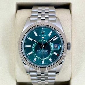 NEW 2025 Rolex Sky-Dweller 42mm 336934 Jubilee Green Dial