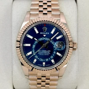 NEW 2025 Rolex Sky-Dweller 42mm 336935 Rose Gold Jubilee Blue Dial