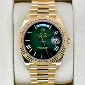 NEW 2025 Rolex Day-Date 40mm 228238 Presidential Green Ombre Dial
