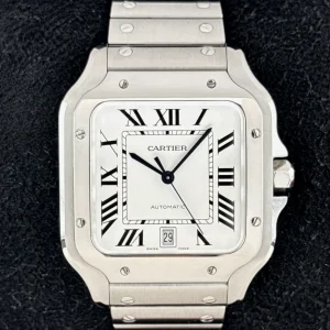 2022 Santos De Cartier 39.8mm WSSA0018 Stainless Steel White Dial