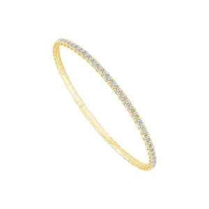 Diamond Bangle 5 ct tw 14k White Gold