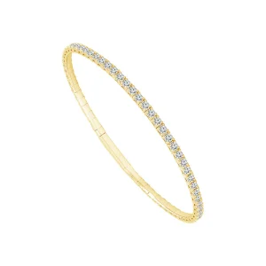 Diamond Bangle 7.70 ct tw 14k White Gold