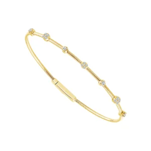 Diamond Women's Bangle In 14K Gold