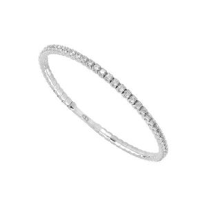 Slim Bangle Bracelet - 14K Gold 2.75 CT Diamonds