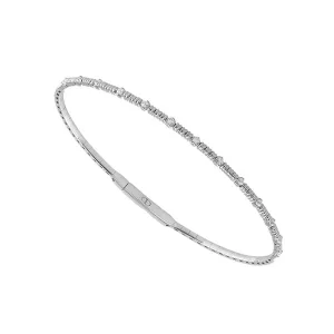 Sleek Bangle Bracelet - 14K Gold Sleek 0.2 CT Diamonds