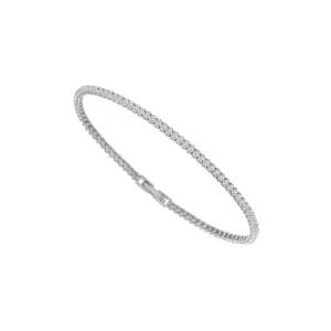 Full-Circle Bangle Bracelet - 14K Gold 0.75 CT Diamonds