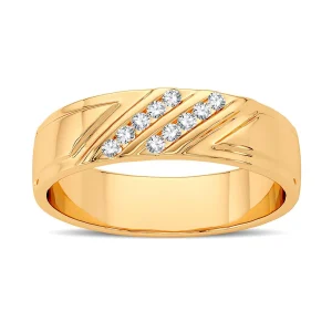 14K 0.10CT Diamond Band