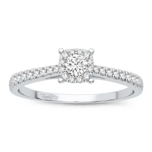Luminous Elegance" - 10K White Gold 0.09CT Diamond Ring