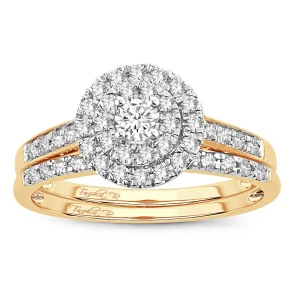 Celestial Spark - 14K Two-Tone 0.50CT Diamond Bridal Set