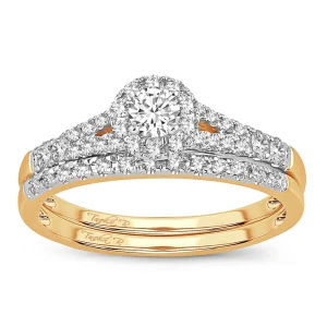 Sunset Serenity - 14K Two-Tone 0.50CT Diamond Bridal Set